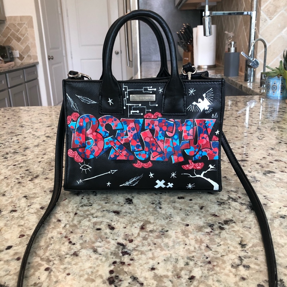 Elisabeth Weinstock Hand Painted Leather Satchel - Picture 16 of 16